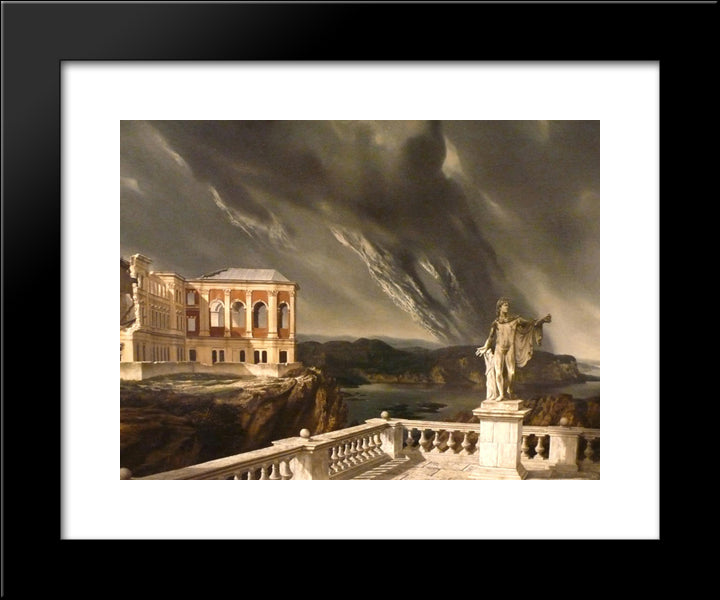 Chateau En Espagne 20x24 Black Modern Wood Framed Art Print Poster by Willink, Carel