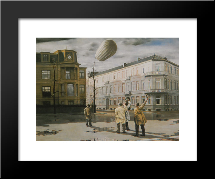 The Blimp 20x24 Black Modern Wood Framed Art Print Poster by Willink, Carel