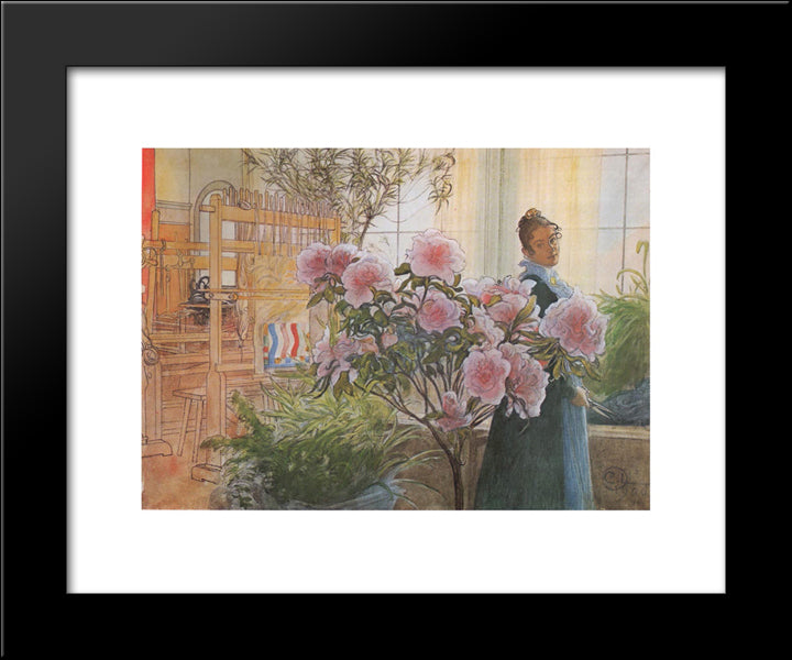 Azalea 20x24 Black Modern Wood Framed Art Print Poster by Larsson, Carl