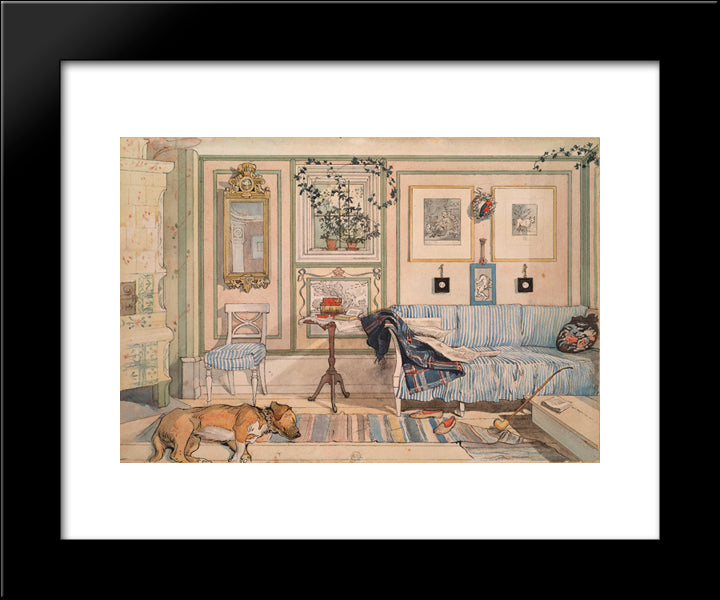 Cosy Corner 20x24 Black Modern Wood Framed Art Print Poster by Larsson, Carl