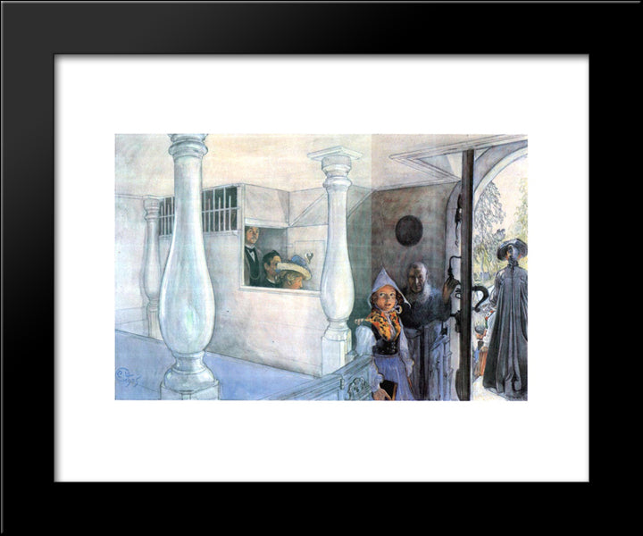 In Sundborn Church 20x24 Black Modern Wood Framed Art Print Poster by Larsson, Carl