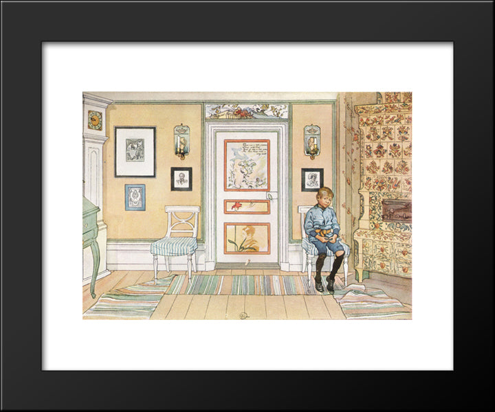 In The Corner 20x24 Black Modern Wood Framed Art Print Poster by Larsson, Carl