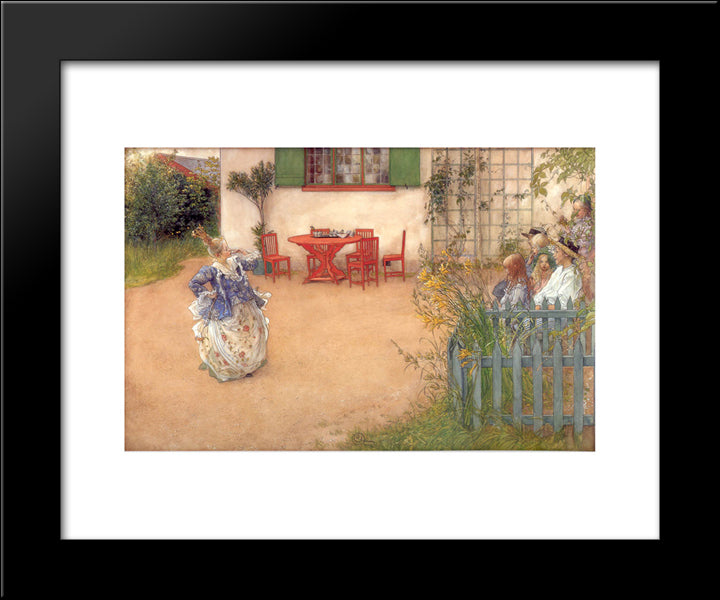 Lisbeth In 'Blue Bird' 20x24 Black Modern Wood Framed Art Print Poster by Larsson, Carl