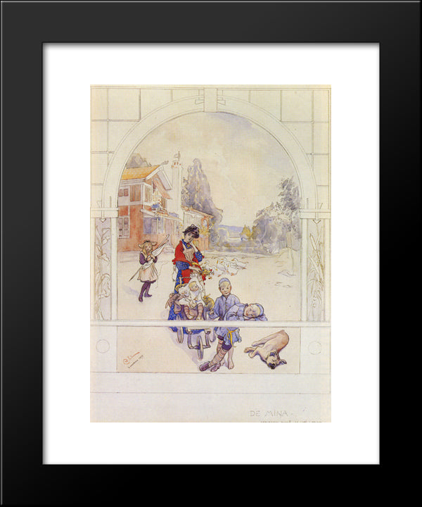 My Loved Ones 20x24 Black Modern Wood Framed Art Print Poster by Larsson, Carl