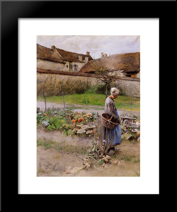 October (The Pumpkins) 20x24 Black Modern Wood Framed Art Print Poster by Larsson, Carl