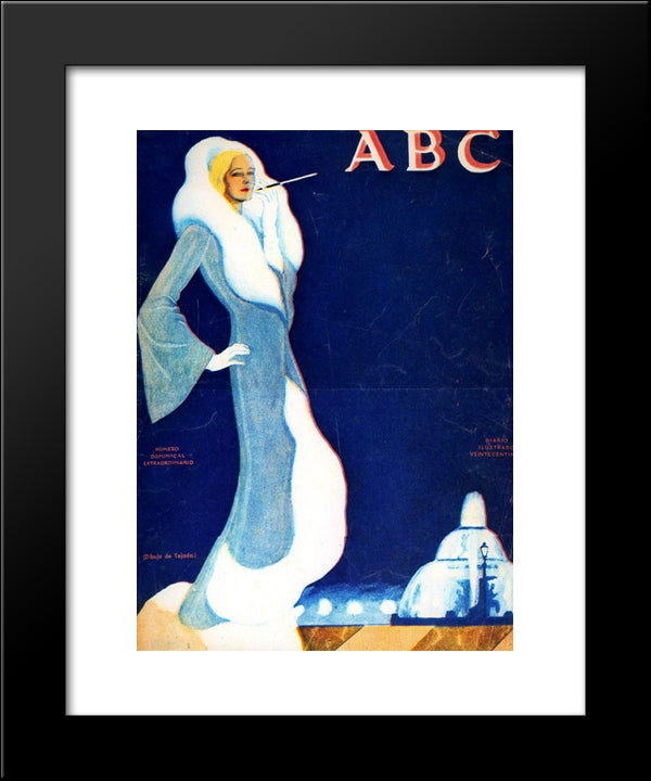 Cover For 'Abc' 20x24 Black Modern Wood Framed Art Print Poster by Tejada, Carlos Saenz de