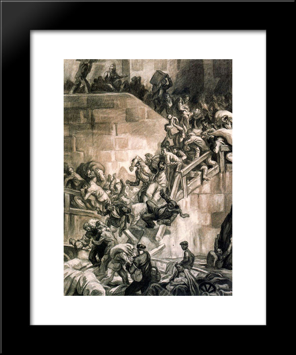 Flight From Bilbao 20x24 Black Modern Wood Framed Art Print Poster by Tejada, Carlos Saenz de