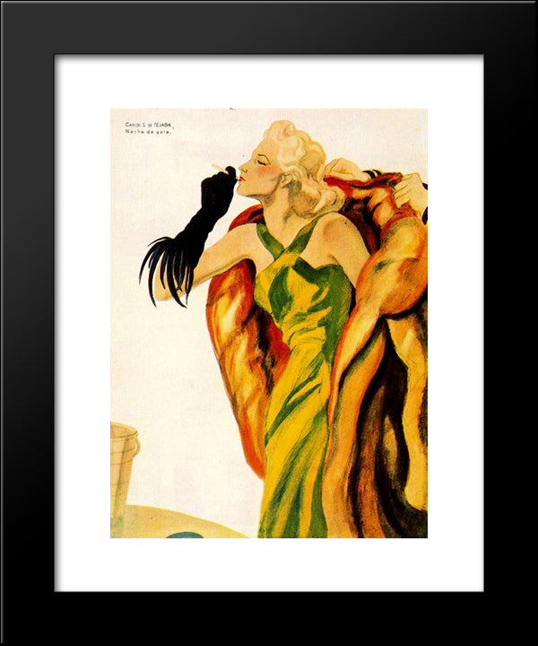 Gala Evening 20x24 Black Modern Wood Framed Art Print Poster by Tejada, Carlos Saenz de
