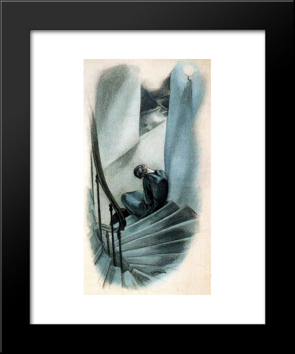 Loneliness 20x24 Black Modern Wood Framed Art Print Poster by Tejada, Carlos Saenz de