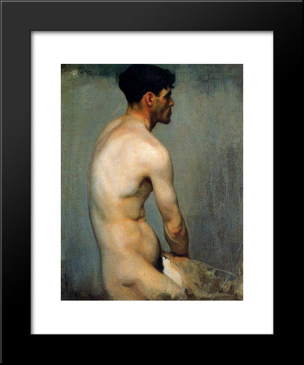 Nude Model 20x24 Black Modern Wood Framed Art Print Poster by Tejada, Carlos Saenz de