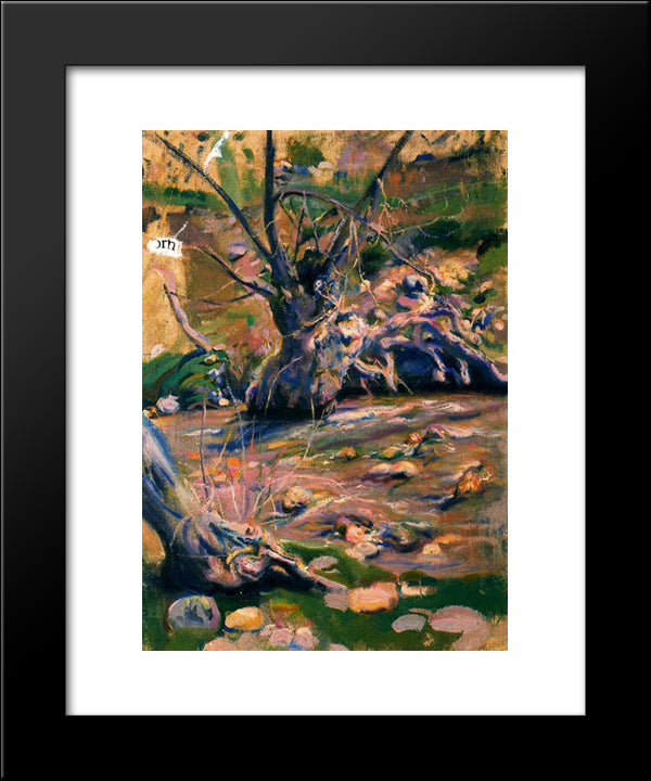 Rio Lozoya The Passage By The Paular 20x24 Black Modern Wood Framed Art Print Poster by Tejada, Carlos Saenz de