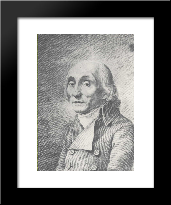 Ernst Theodor Johann Bruckner 20x24 Black Modern Wood Framed Art Print Poster by Friedrich, Caspar David