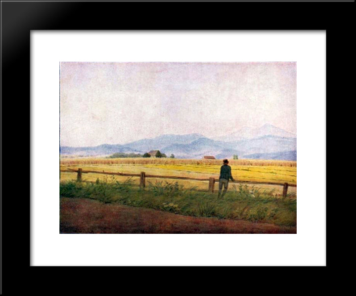 Landscape With A Male Figure 20x24 Black Modern Wood Framed Art Print Poster by Friedrich, Caspar David