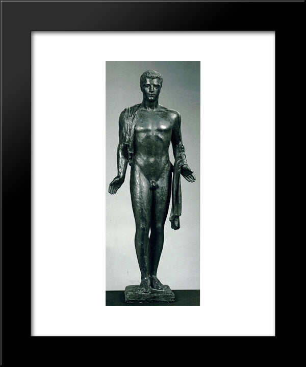 Apollon 20x24 Black Modern Wood Framed Art Print Poster by Despiau, Charles