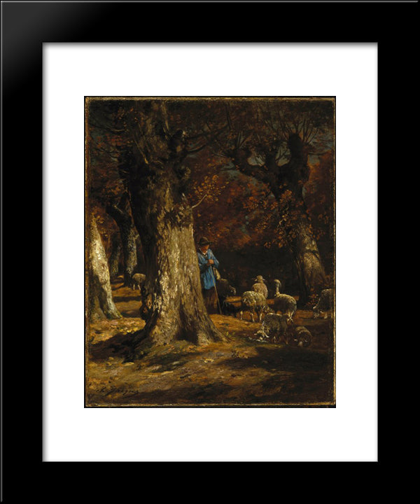The Old Forest 20x24 Black Modern Wood Framed Art Print Poster by Jacque, Charles