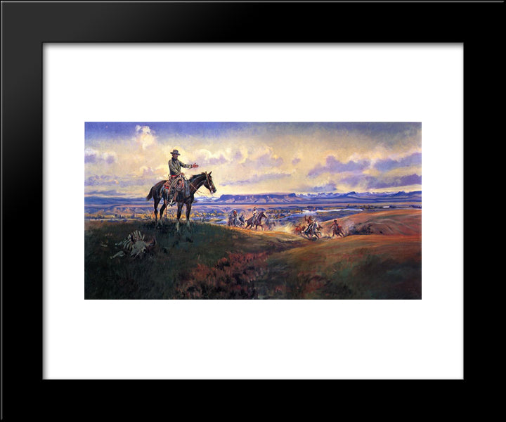 Charles M. Russell And His Friends 20x24 Black Modern Wood Framed Art Print Poster by Russell, Charles M.