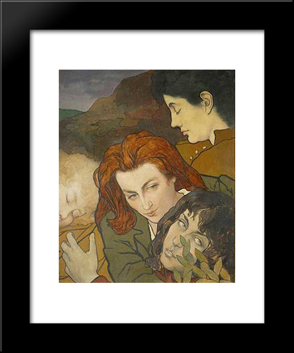Composition Allegorique 20x24 Black Modern Wood Framed Art Print Poster by Maurin, Charles
