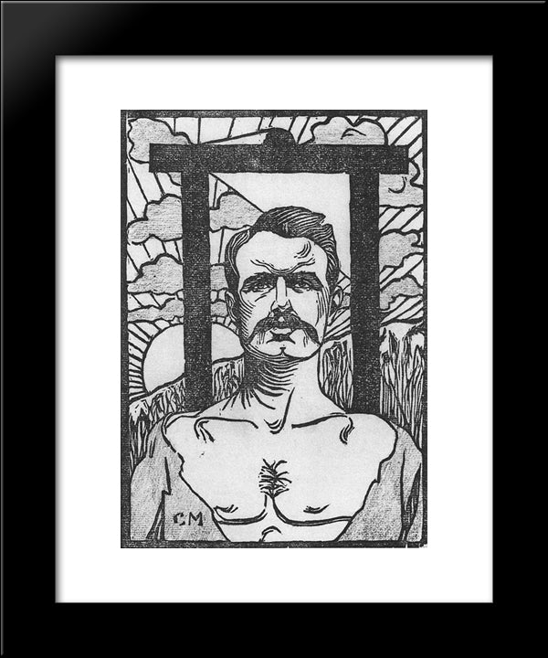 Ravachol 20x24 Black Modern Wood Framed Art Print Poster by Maurin, Charles