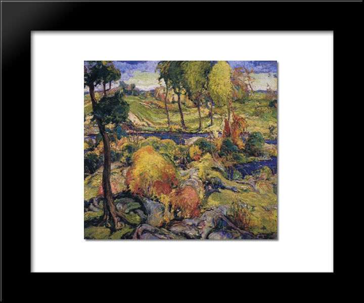 Autumn Design No. 2 20x24 Black Modern Wood Framed Art Print Poster by Reiffel, Charles
