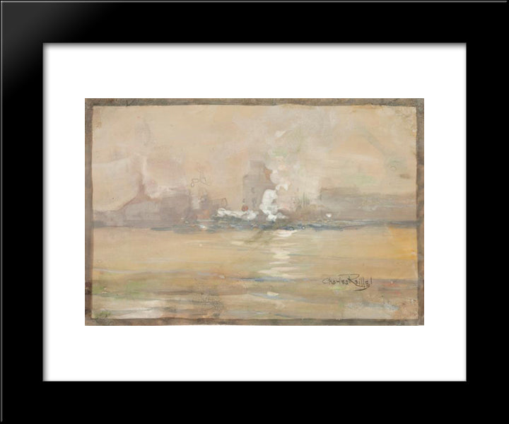 Foggy Morning, No. 2 20x24 Black Modern Wood Framed Art Print Poster by Reiffel, Charles