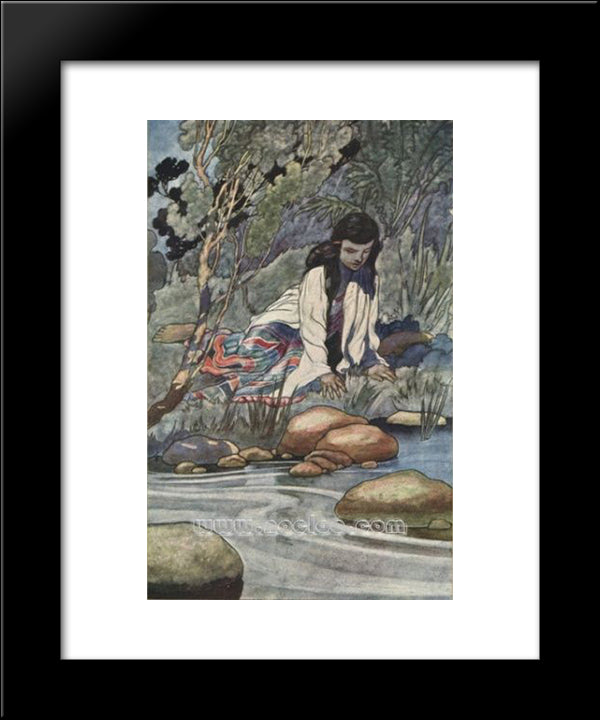 Margaret 20x24 Black Modern Wood Framed Art Print Poster by Robinson, Charles