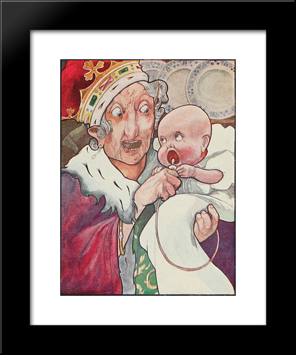 She Began Nursing Her Child Again Singing A Sort Of Lullaby To It 20x24 Black Modern Wood Framed Art Print Poster by Robinson, Charles