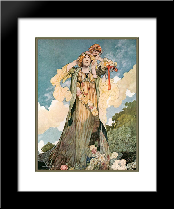 Summer 20x24 Black Modern Wood Framed Art Print Poster by Robinson, Charles