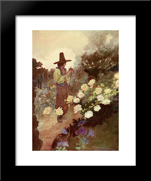 The Devoted Frieand 20x24 Black Modern Wood Framed Art Print Poster by Robinson, Charles