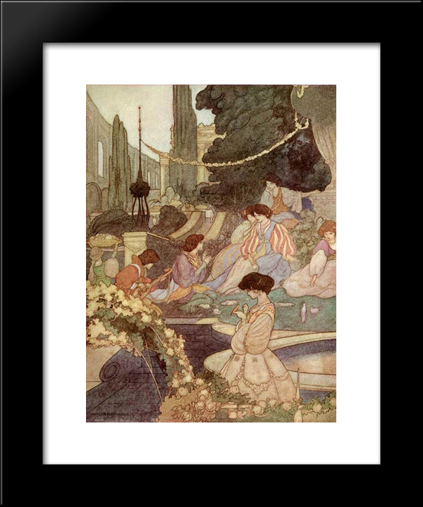 The Happy Prince 20x24 Black Modern Wood Framed Art Print Poster by Robinson, Charles