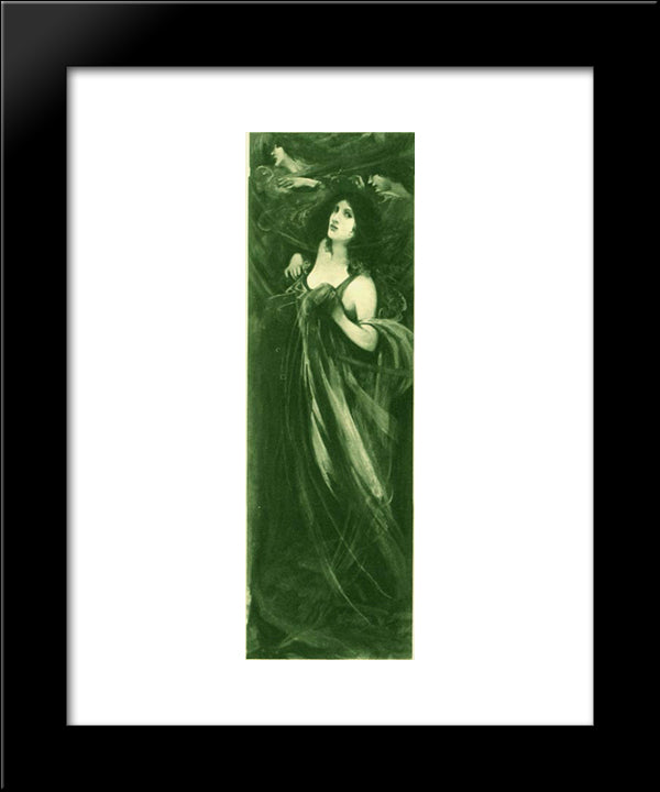 The Rhine Maidens 1890 20x24 Black Modern Wood Framed Art Print Poster by Robinson, Charles