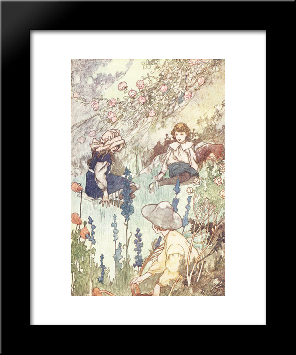 The Secret Garden 20x24 Black Modern Wood Framed Art Print Poster by Robinson, Charles