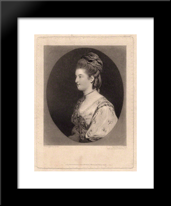 Apollonia Wodehouse (Nee Nourse) 20x24 Black Modern Wood Framed Art Print Poster by Turner, Charles