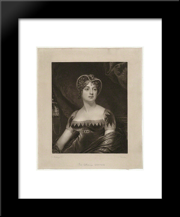 Catherine Whitmore (Nee Thomason) 20x24 Black Modern Wood Framed Art Print Poster by Turner, Charles