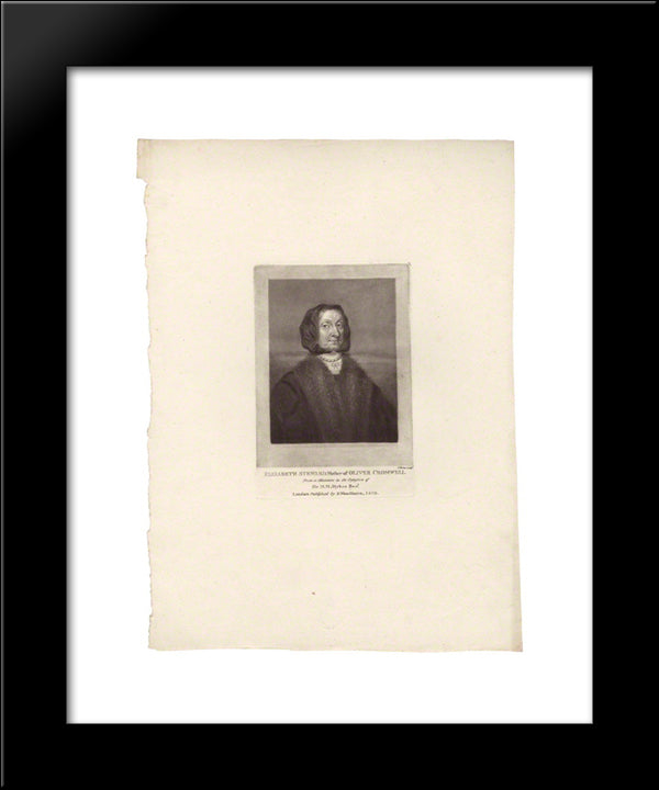 Elizabeth Cromwell (Nee Steward) 20x24 Black Modern Wood Framed Art Print Poster by Turner, Charles