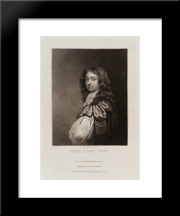 Forde Grey, Earl Of Tankerville 20x24 Black Modern Wood Framed Art Print Poster by Turner, Charles