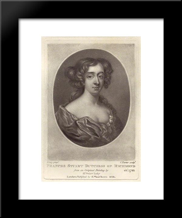 Frances Teresa Stuart, Duchess Of Richmond And Lennox 20x24 Black Modern Wood Framed Art Print Poster by Turner, Charles