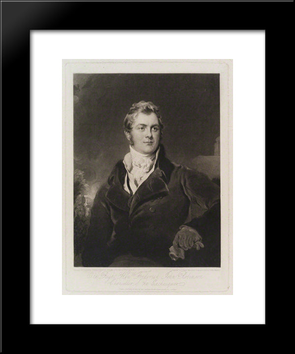 Frederick John Robinson, 1St Earl Of Ripon 20x24 Black Modern Wood Framed Art Print Poster by Turner, Charles