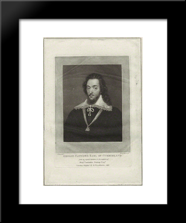 George Clifford, 3Rd Earl Of Cumberland 20x24 Black Modern Wood Framed Art Print Poster by Turner, Charles