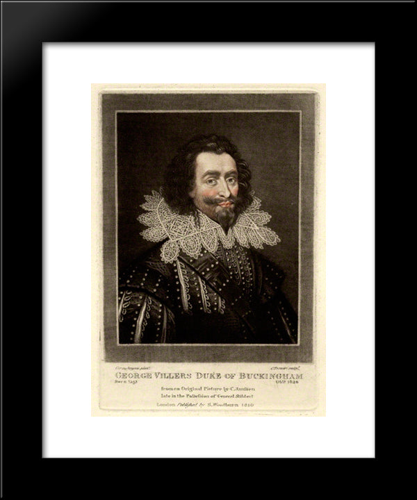 George Villiers, 1St Duke Of Buckingham 20x24 Black Modern Wood Framed Art Print Poster by Turner, Charles