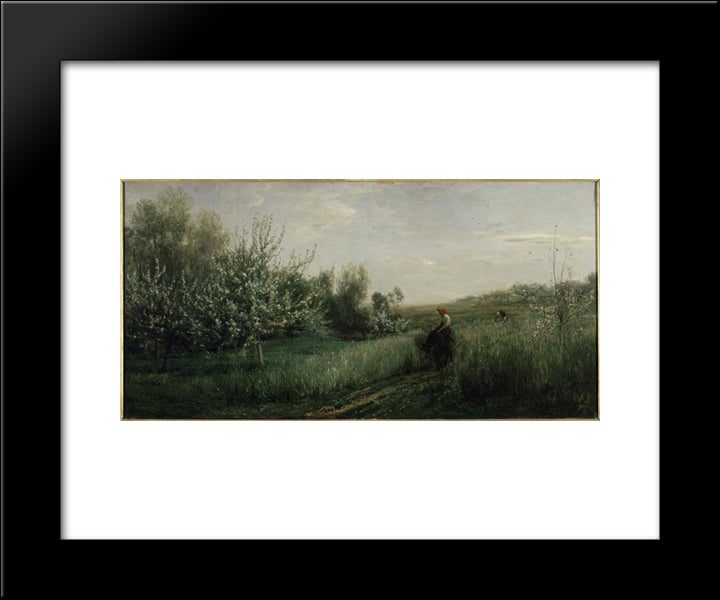 Spring 20x24 Black Modern Wood Framed Art Print Poster by Daubigny, Charles Francois