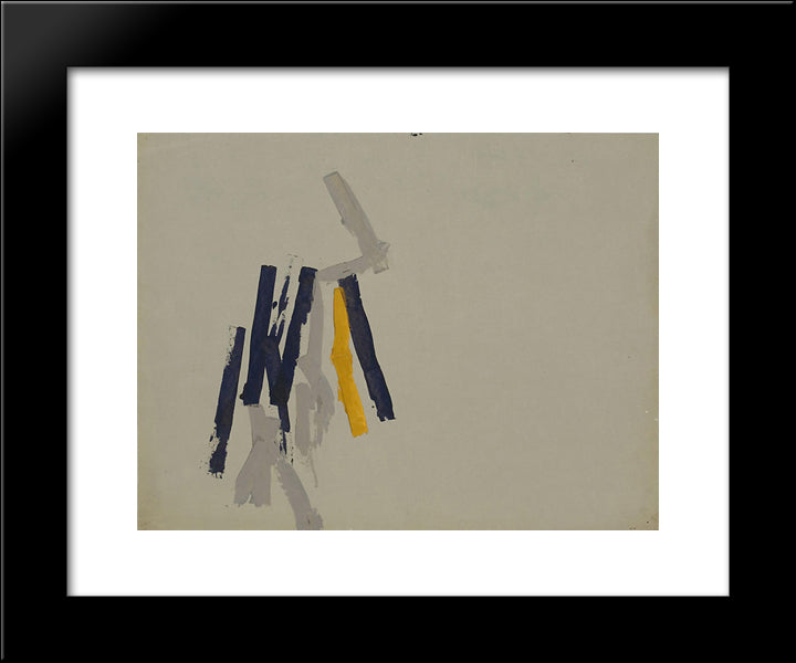 Striped Picture 20x24 Black Modern Wood Framed Art Print Poster by Posenenske, Charlotte