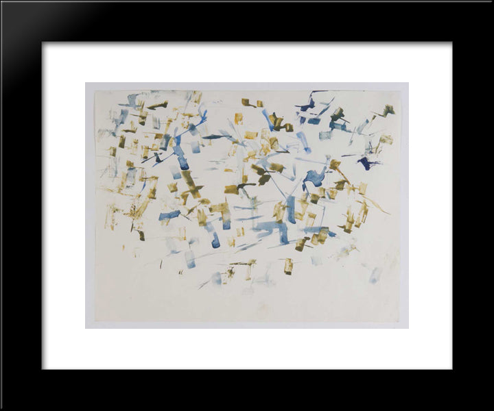 Untitled (After Nature Landscape) 20x24 Black Modern Wood Framed Art Print Poster by Posenenske, Charlotte