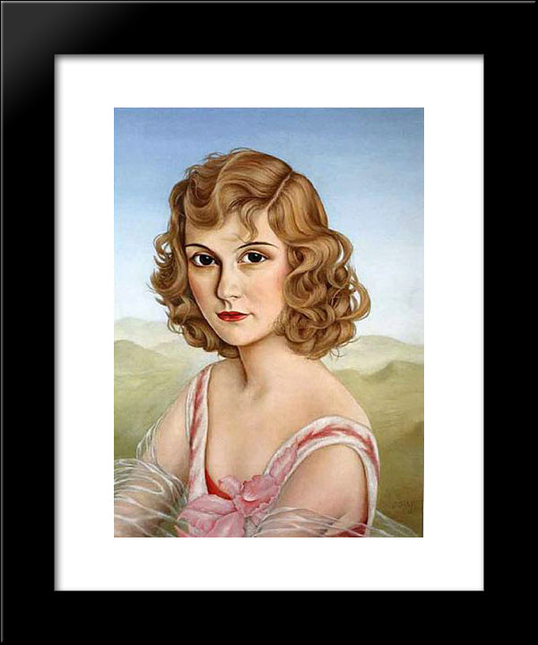 Fraulein Mulino Von Kluck 20x24 Black Modern Wood Framed Art Print Poster by Schad, Christian