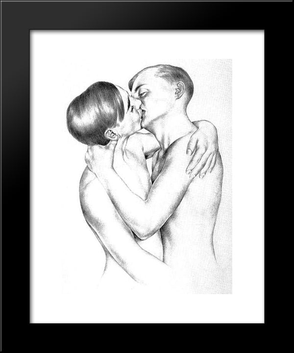 Loving Boys 20x24 Black Modern Wood Framed Art Print Poster by Schad, Christian