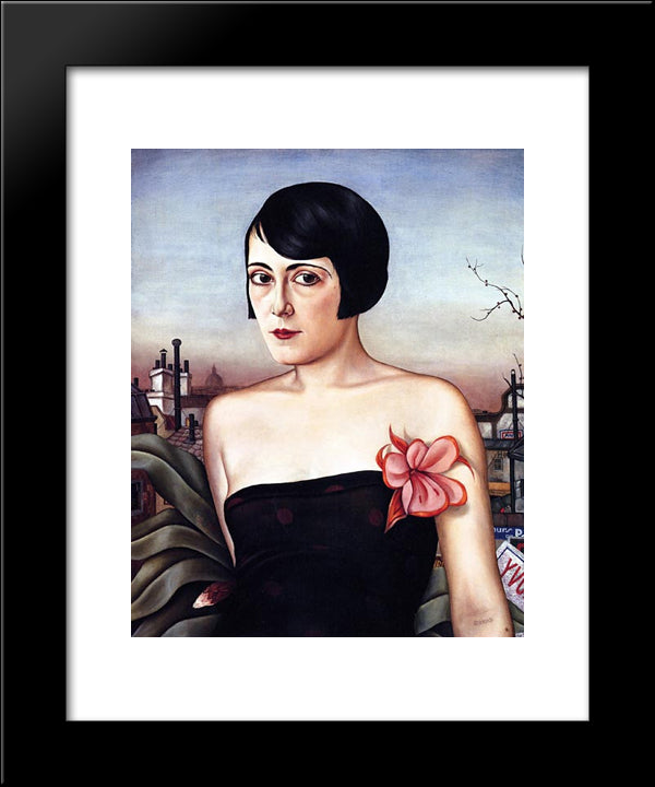 Maika 20x24 Black Modern Wood Framed Art Print Poster by Schad, Christian