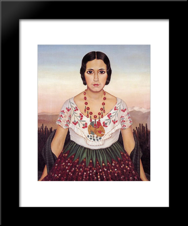 Mexican Girl 20x24 Black Modern Wood Framed Art Print Poster by Schad, Christian