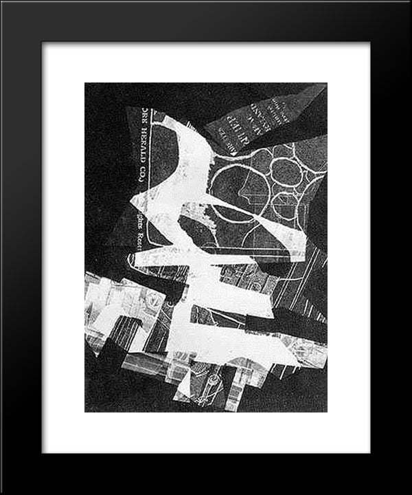 Schadografia Nr 2 20x24 Black Modern Wood Framed Art Print Poster by Schad, Christian