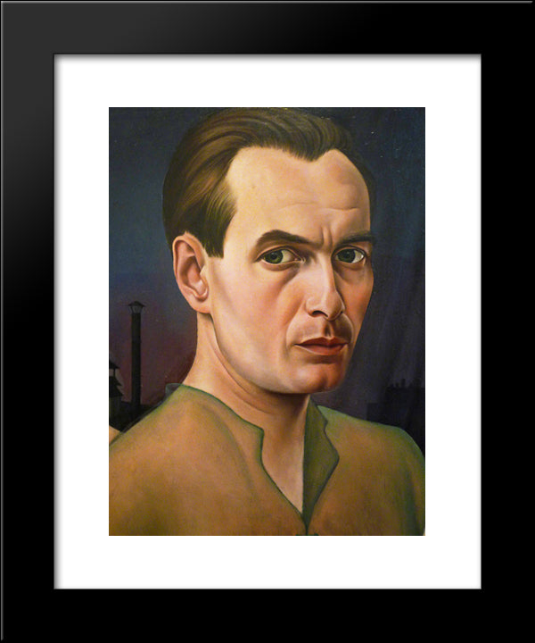 Self - Portrait 20x24 Black Modern Wood Framed Art Print Poster by Schad, Christian