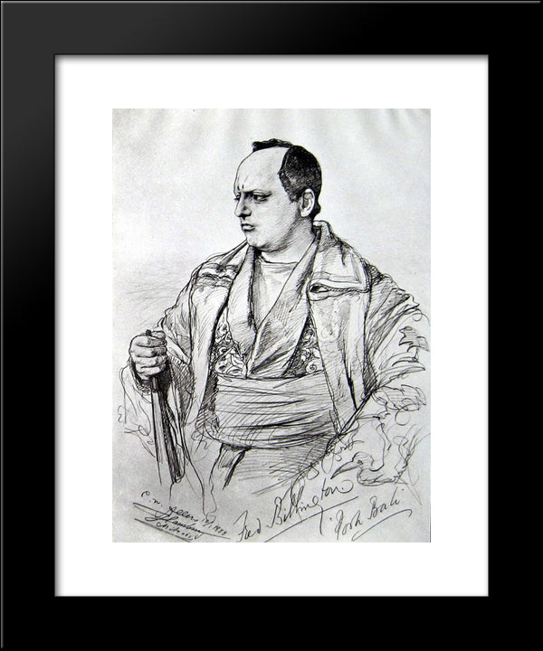 Actor Fred Billington 20x24 Black Modern Wood Framed Art Print Poster by Allers, Christian Wilhelm