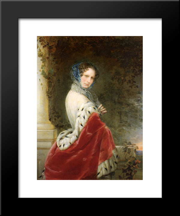 Portrait Of Empress Alexandra Fyodorovna (Charlotte Of Prussia) 20x24 Black Modern Wood Framed Art Print Poster by Robertson, Christina